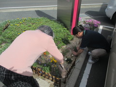 下山門事業所にお花が咲きました♪